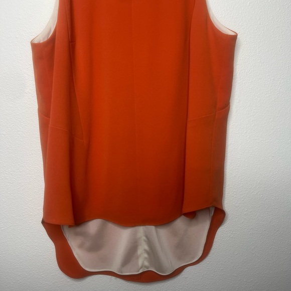 Rag & Bone Rust Zip Back Scoop Hem Lined Tank Top Blouse M - Picture 3 of 8